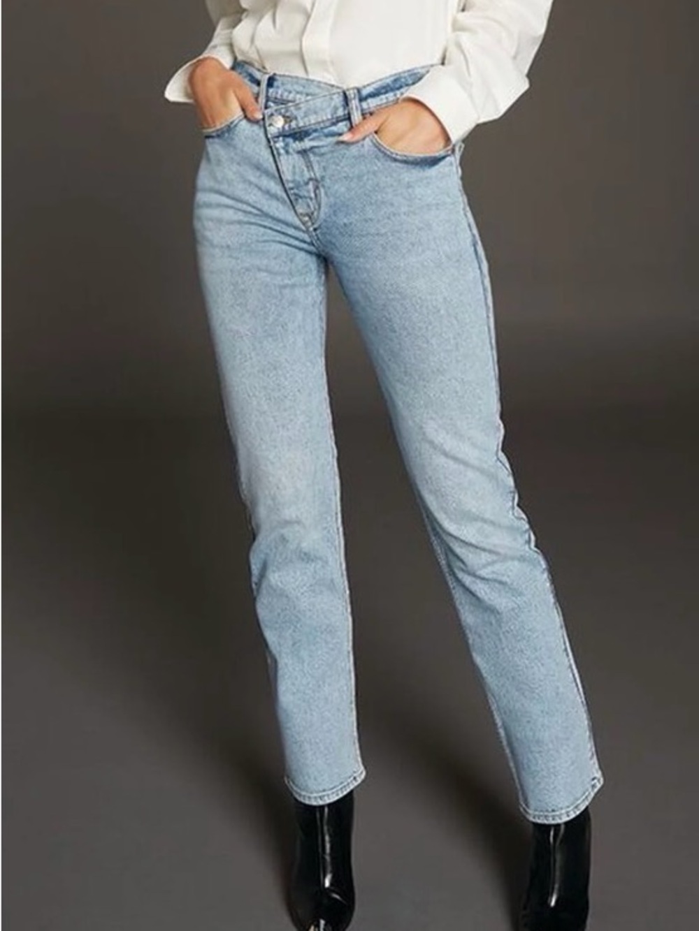 Barney’s New York x Forever 21 Asymmetrical Straight Leg Jeans Size: XL